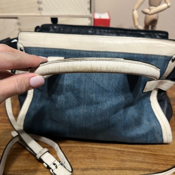 Coach Denim Swagger with black and white leather - Picture 4 of 11